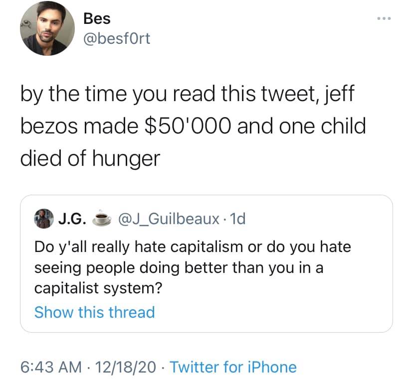 Okay, let's break down this Twitter thread using the requested theoretical lenses. **Visual Description** The image is a screenshot of a Twitter thread. It features two tweets. The first tweet is from the account "@be...