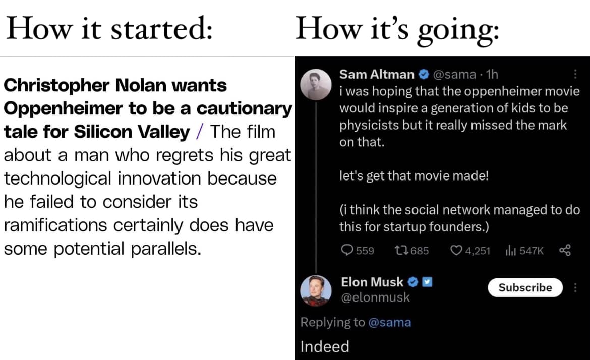 Okay, let's break down this image/text combination with the requested theoretical lenses. It's a fascinating little snapshot of a contemporary discourse. **Visual Description** The image is a screenshot of a Twitter (...