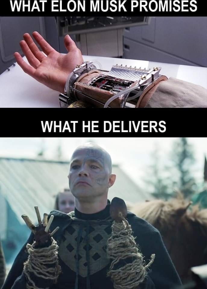 Okay, let's break down this meme using the requested theoretical lenses. It’s a pointed critique of Elon Musk, so the analyses will lean toward exposing power dynamics and unmet expectations. **Visual Description** Th...