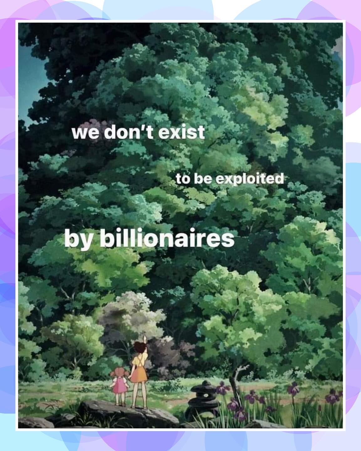 Okay, let's break down this image and its overlaid text through the lenses you've requested. It's a powerful combination of visually serene imagery with a sharply critical statement. **Visual Description** The image d...