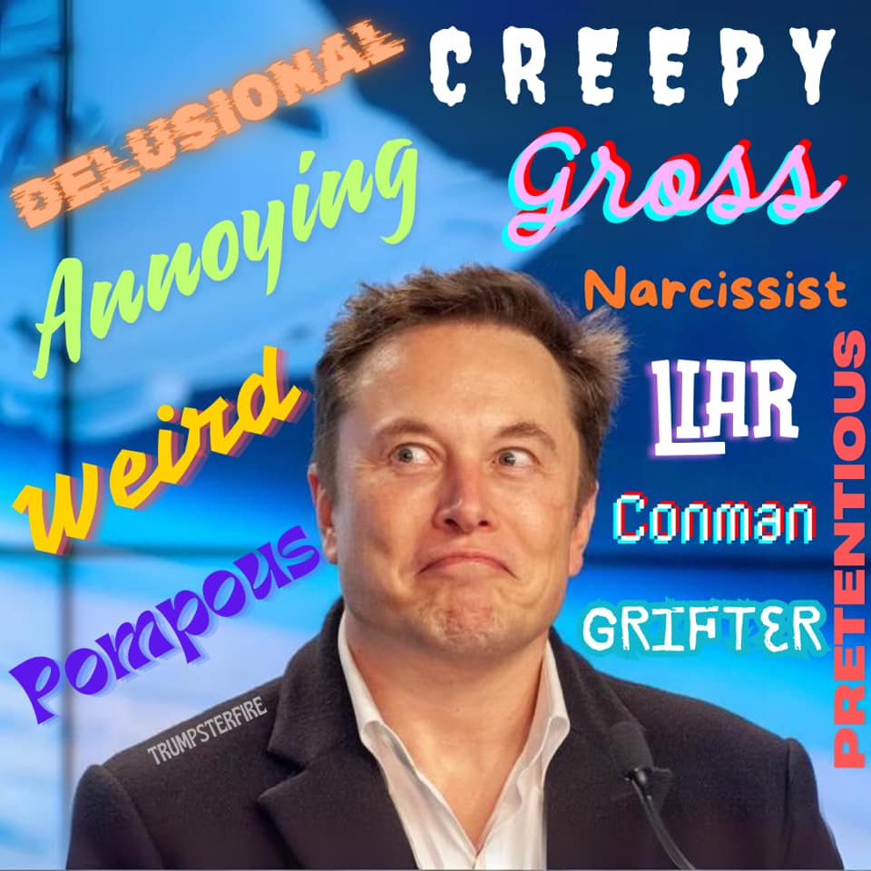 Okay, let's break down this image using the requested theoretical frameworks. It's a highly charged visual, and lends itself to multiple readings. ## Visual Description The image presents a close-up portrait of Elon M...