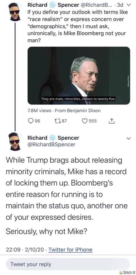 Okay, let's break down this Twitter post by Richard Spencer (a white supremacist figure) through various theoretical lenses. It's a complex piece of rhetoric, and these analyses will attempt to unpack its layers. **Pl...