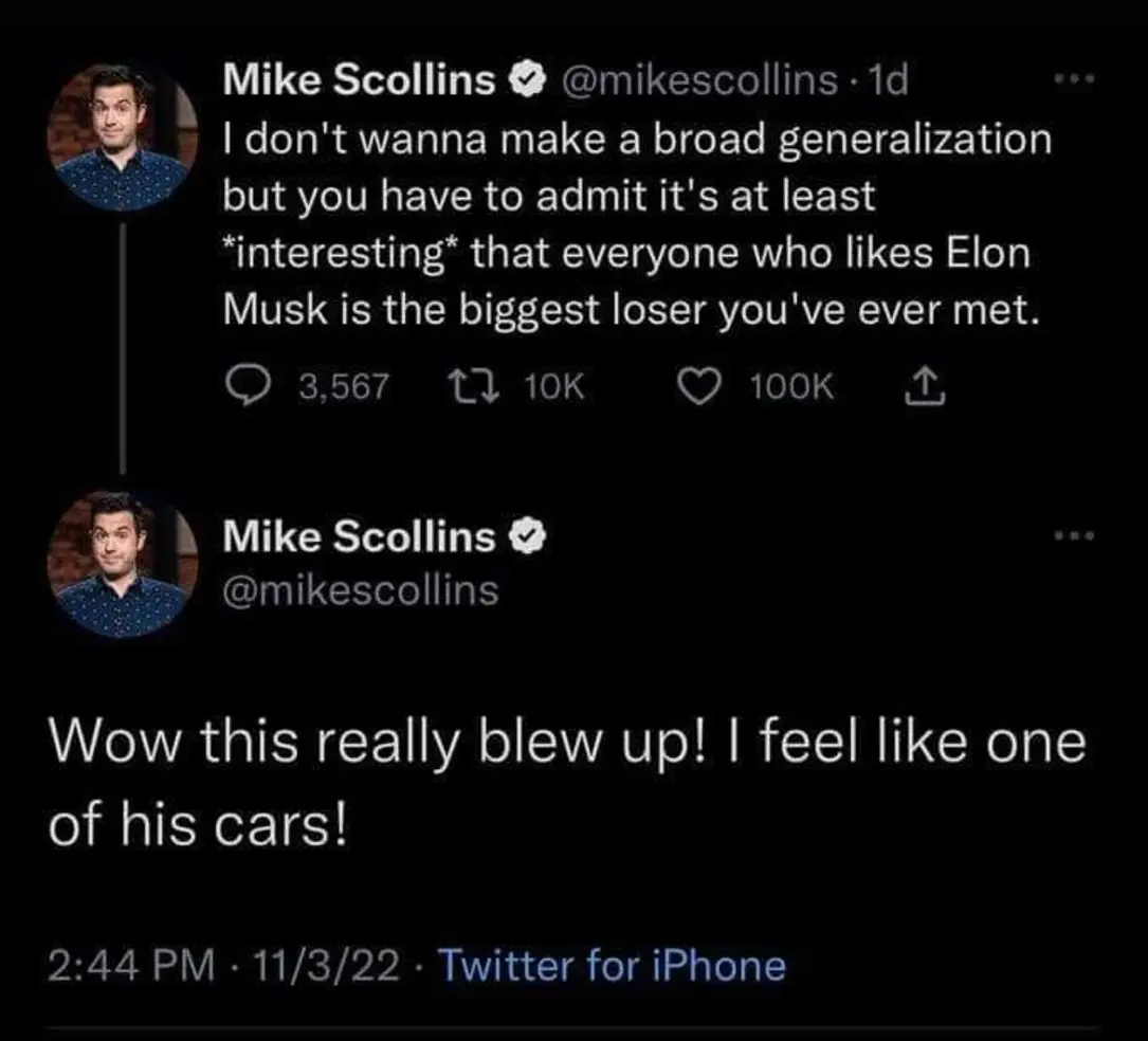 Okay, here's an analysis of the provided Twitter post by Mike Collins, broken down into the requested theoretical frameworks. I'll indicate where a section isn't applicable. --- **Visual Description** The image presen...