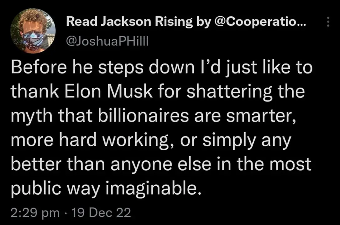 Okay, let's break down this social media post through several theoretical lenses. **1. Visual Description** The image is a screenshot of a Twitter/X post. A circular profile picture of a person, likely the user, is vi...