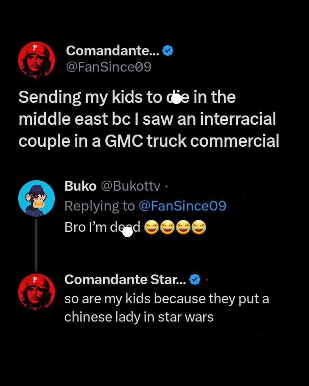 From the perspective of an anti-reactionary (a supporter of populist movements), this content serves as a grim parody of the specific racial anxiety and absurdity that drives modern cultural war rhetoric. The user exp...