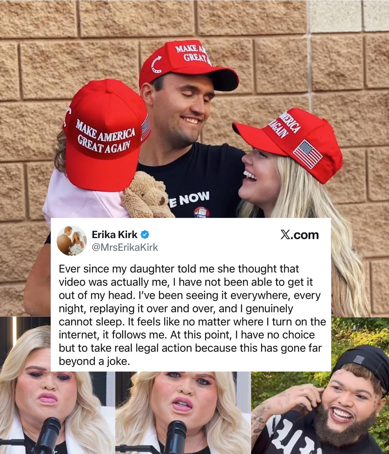 This anti-reactionary meme captures Erika Kirk's emotional reaction to the viral video where she appeared to be a five-year-old child, an event that quickly became known as "Reefer Mom." By showing her face alongside...