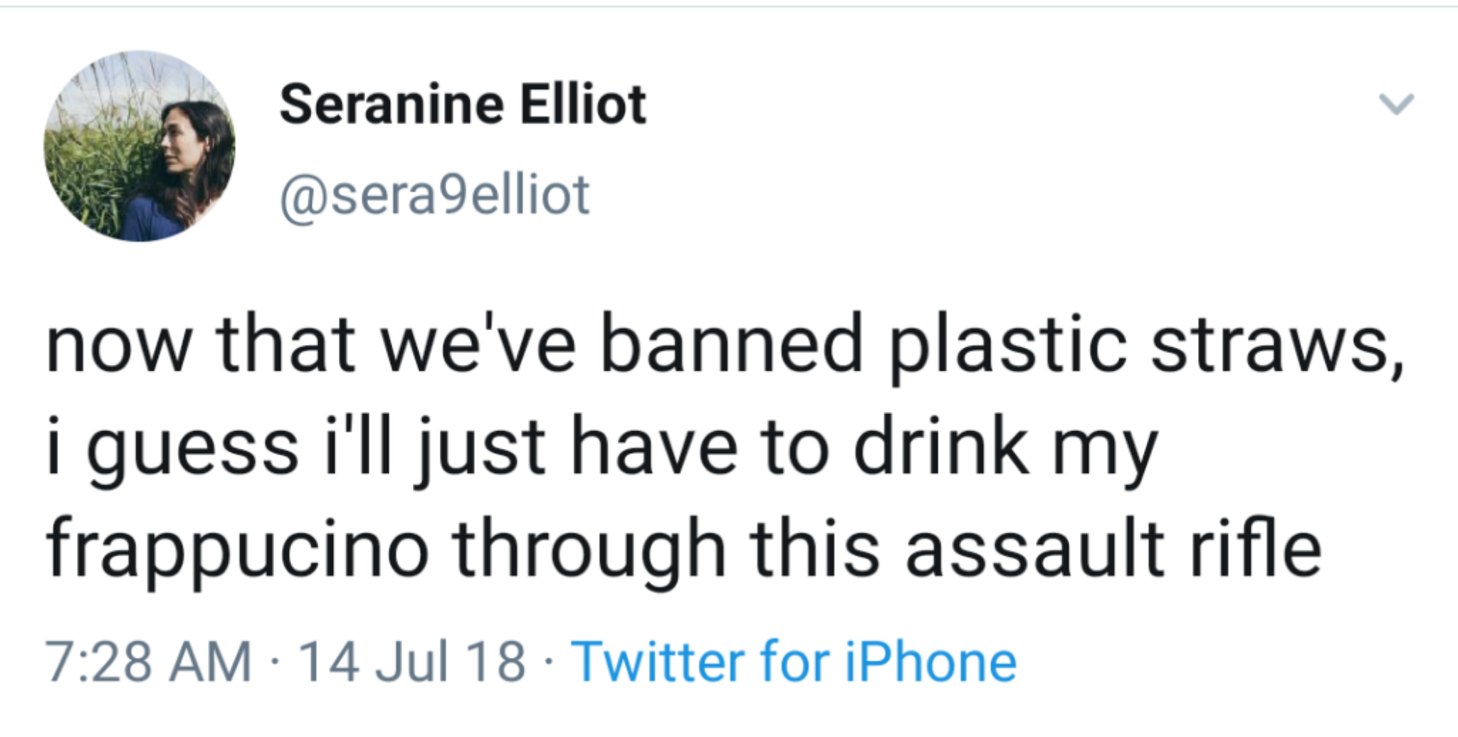 Okay, let's break down this rather pointed tweet through the requested theoretical lenses. **Visual Description** The tweet originates from a Twitter account under the name "Seranine Elliot" (@sera9elliot). The profil...