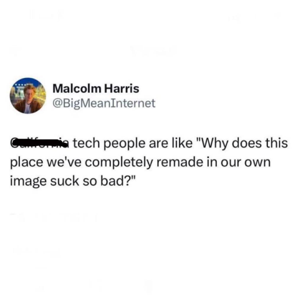 Okay, let's break down this social media post using the theoretical frameworks you've provided. **Visual Description** The image is a screenshot of a tweet by @BigMeanInternet, whose profile picture shows a group of p...