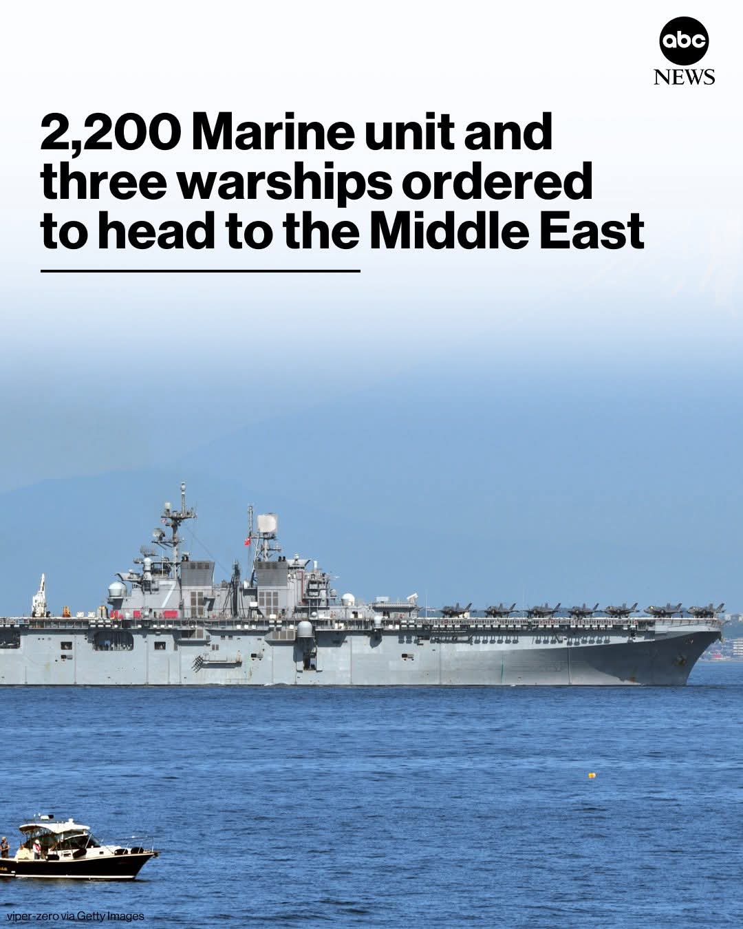 This meme uses a satirical headline to mock the idea that the President has suddenly ordered massive military deployments without warning anyone about it beforehand. The text reads, "2,200 Marine unit and three warshi...