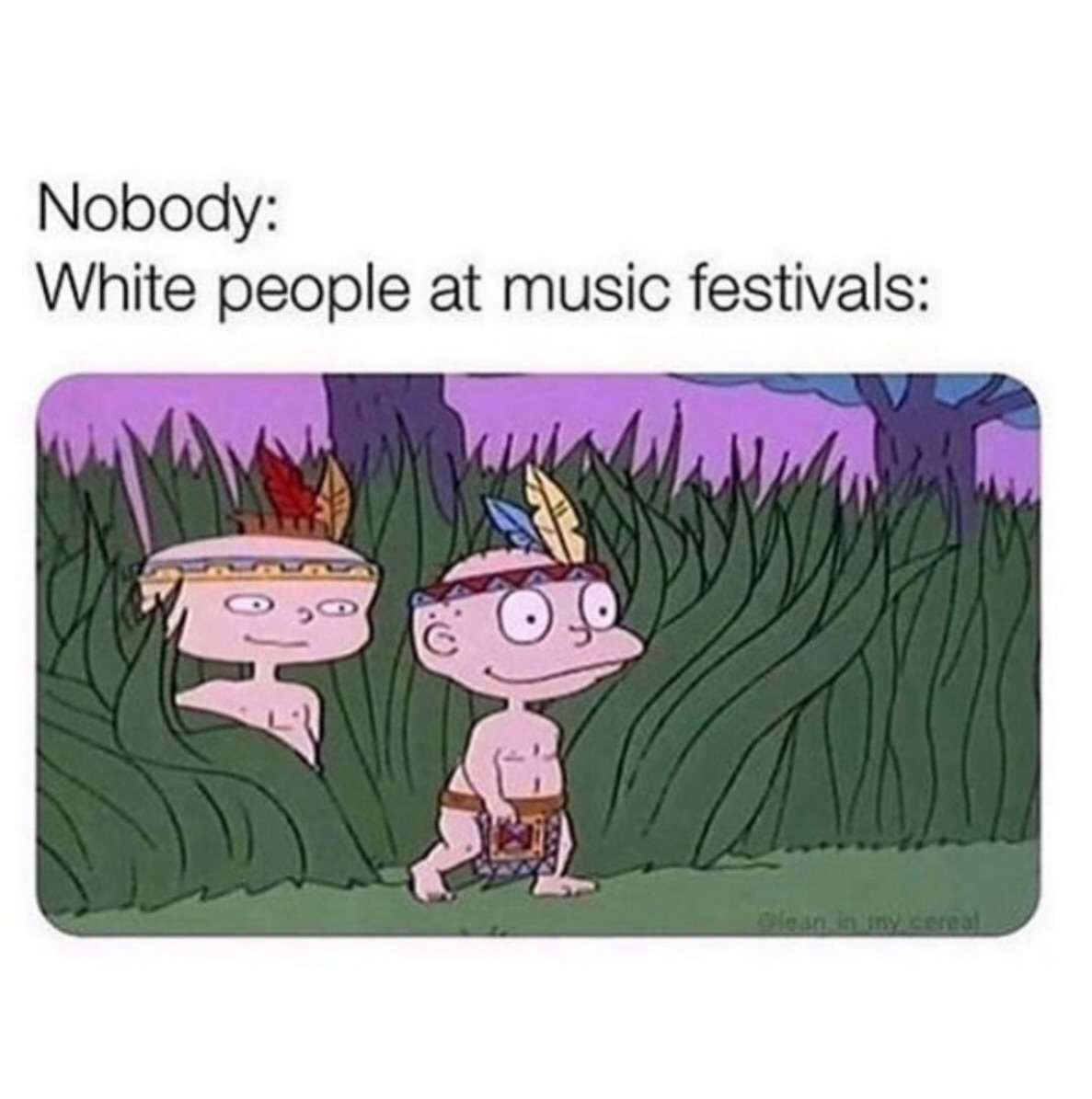 Okay, let's break down this meme through several theoretical lenses. **Visual Description** The image is a screenshot from the 1990s Nickelodeon cartoon *Rugrats*. It depicts two of the baby characters, Tommy Pickles...