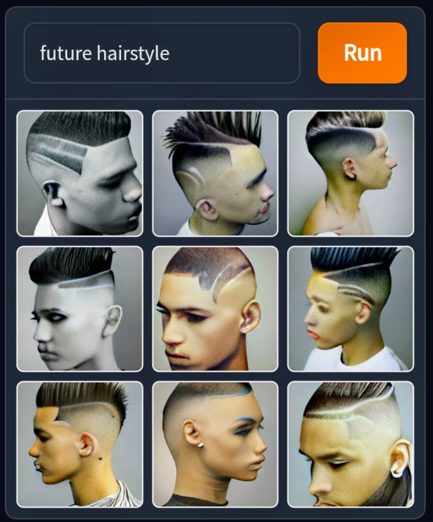 Here's an analysis of the images, broken down into sections based on the prompts. Given the subject matter (hairstyles), some of these frameworks are more applicable than others. **Visual Description** The images disp...