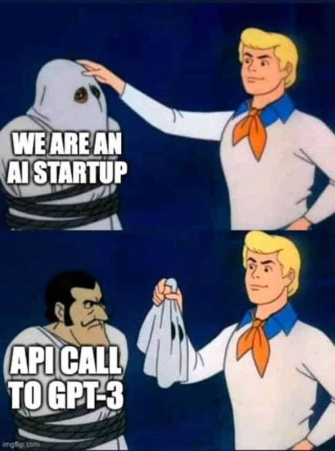 Okay, let's break down this meme through the lenses you've requested. It’s a “Scooby Doo” meme format, and its meaning is rooted in the current tech/AI landscape. ## Visual Description The meme uses the classic “Scoob...