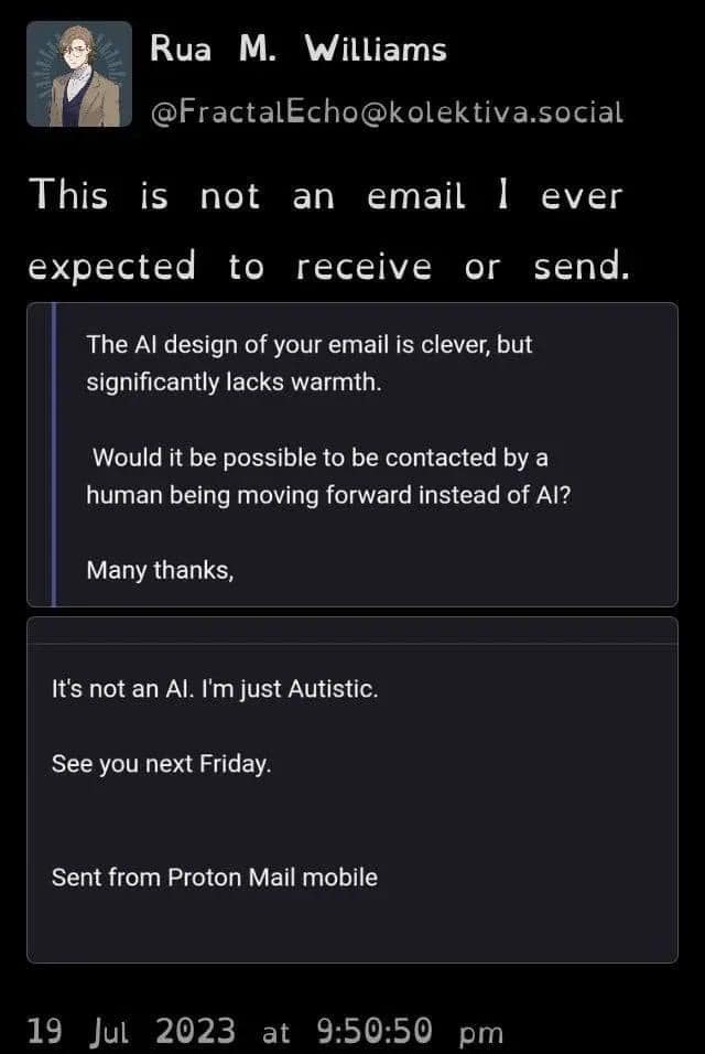 Okay, here's an analysis of the provided screenshot of an email exchange, broken down into relevant sections based on your requested theoretical frameworks. I'll indicate if a section is not applicable. **Visual Descr...