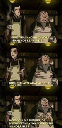This meme is a screenshot from the animated series "Avatar: The Last Airbender" featuring the character Iroku, a wise and spiritual leader, in a humorous and unexpected role. The image shows Iroku, who is normally dep...