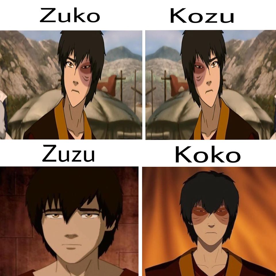 Okay, let's analyze these four images of Zuko from *Avatar: The Last Airbender* through various theoretical lenses. **Visual Description** The images present four different iterations of Prince Zuko. All four depict t...