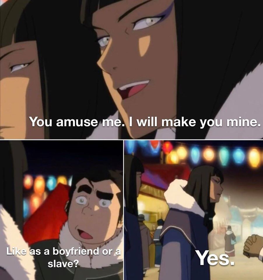 Okay, let's break down this meme from *Avatar: The Last Airbender* through various critical lenses. This is a complex meme that evokes themes of power dynamics, consent, and subjugation, so we'll need to cover a lot o...