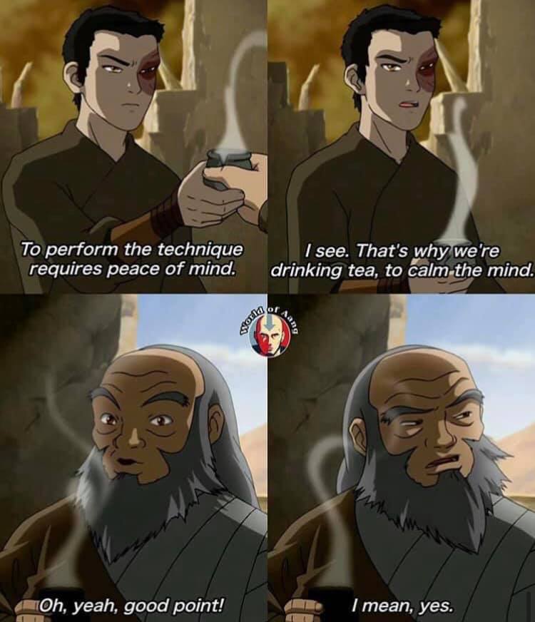 Okay, let's break down this *Avatar: The Last Airbender* meme with a multi-layered analysis, applying the requested theoretical frameworks where appropriate. **Visual Description** The image is a four-panel meme taken...