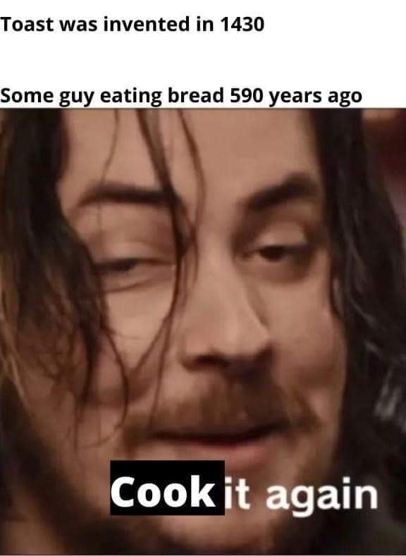 Okay, let's break down this meme through several theoretical lenses. It's a surprisingly rich image for a simple joke about toast! **Visual Description** The meme features a close-up image of Boromir from *The Lord of...