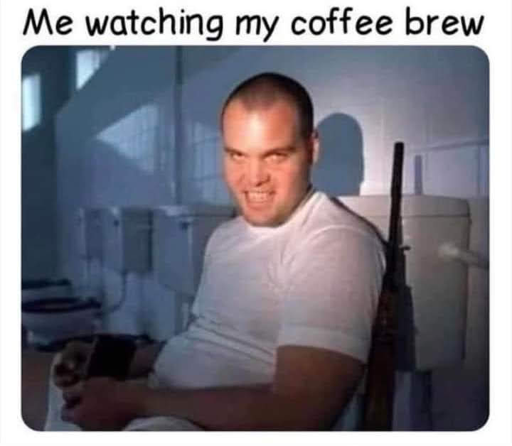 Okay, let's break down this meme using the frameworks you've provided. It's a rich image ripe for analysis, despite its apparent simplicity. ## Visual Description The image is a still from a low-budget film or stock p...