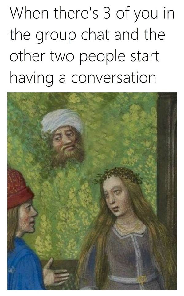 Okay, let's break down this meme, incorporating the requested theoretical frameworks. It's a surprisingly rich image given its memetic nature. **Visual Description** The image is a detail from a medieval painting (lik...