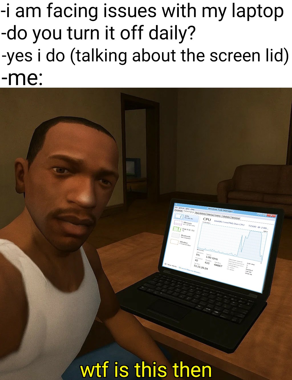 Okay, let's break down this image and dialogue, attempting to apply the requested theoretical frameworks. This is a bit of a challenging task because the image is intentionally absurd and draws on meme culture, making...