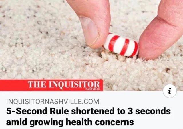 Okay, let's break down this image and its implied headline ("5-Second Rule shortened to 3 seconds amid growing health concerns") through a few theoretical lenses. It's important to note that applying these frameworks...