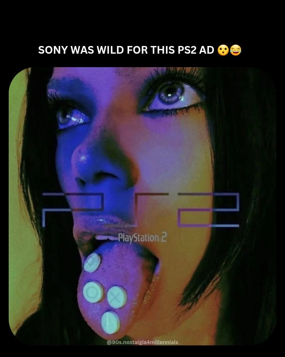 Okay, let's break down this PlayStation 2 advertisement with the requested analytical lenses. This is a fascinating image to apply these frameworks to! **Visual Description** The image is a close-up, digitally manipul...