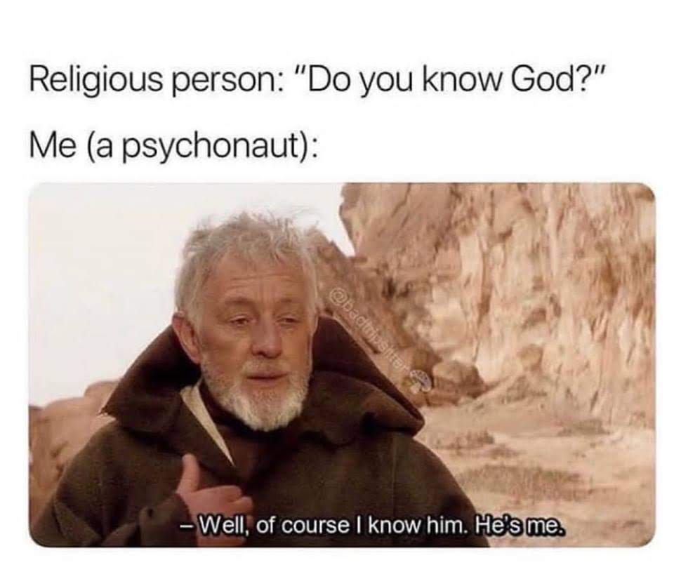 Okay, let's break down this meme through a few theoretical lenses. It's a surprisingly dense meme for its simplicity! **Visual Description** The image features a still from a *Star Wars* film, specifically Obi-Wan Ken...