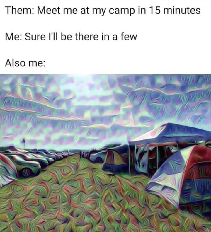 Okay, let's break down this meme/image with the requested theoretical lenses. It's a rich one, particularly given the bizarre aesthetic. **1. Visual Description** The image is a digitally manipulated landscape, likely...