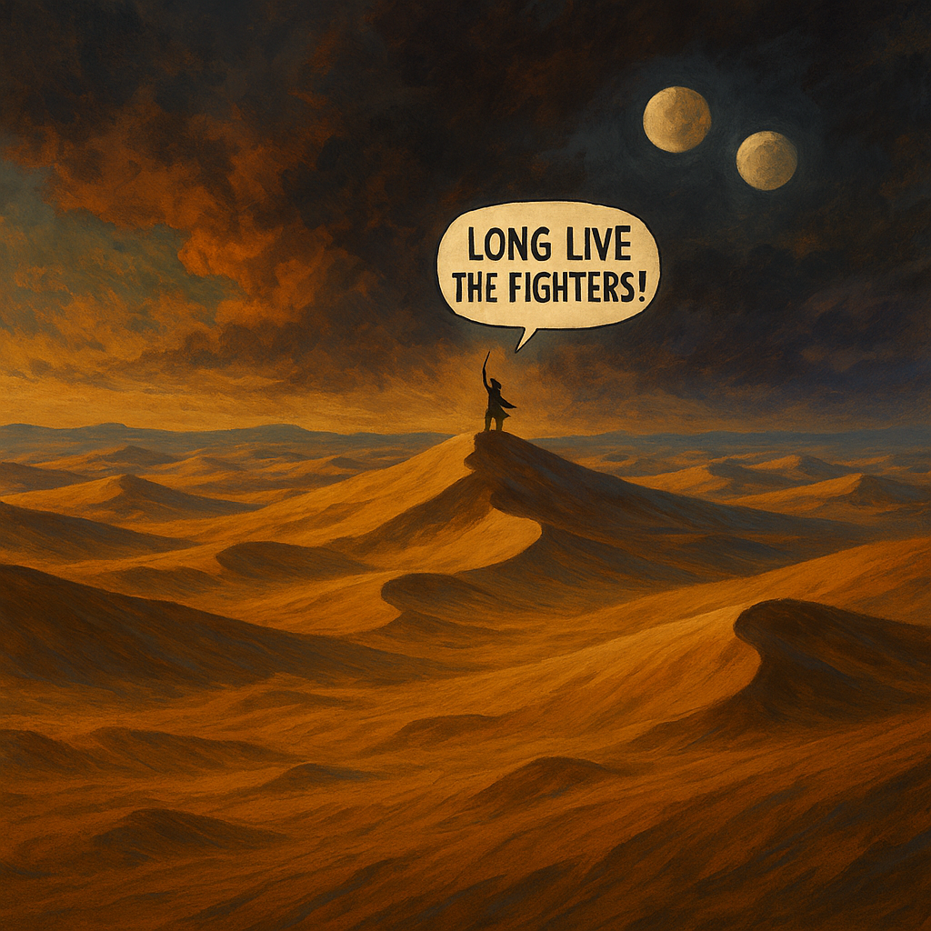 Okay, let's break down the image using the requested theoretical lenses. **Visual Description** The image depicts a stark and dramatic desert landscape under a dark, swirling sky. The desert is composed of undulating...