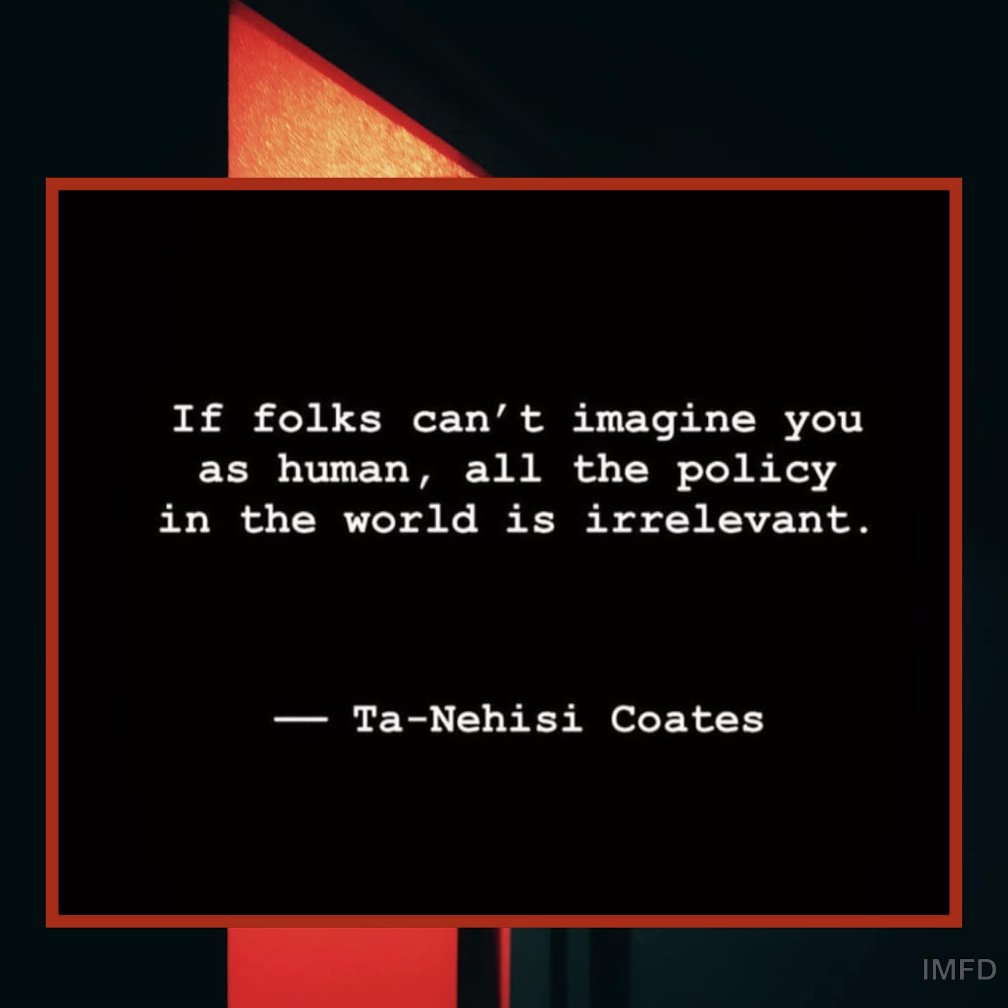 Okay, let's break down the image and quote through the requested theoretical lenses. **Visual Description** The image is a digitally created graphic. It features a black background with fragmented, geometric shapes in...