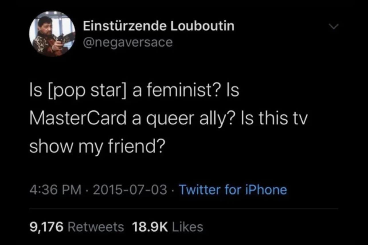 Okay, let's break down this tweet from @negaverse using the requested theoretical lenses. **Visual Description** The image is a screenshot of a tweet. The user's profile picture features a person with dark skin and in...