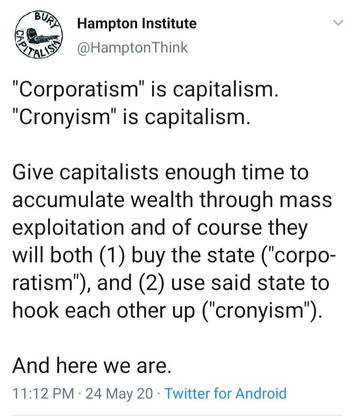 Okay, let's break down this tweet from the Hampton Institute through several critical theory lenses. It’s a dense statement, and lends itself to multifaceted analysis. ## Visual Description The image is a screenshot o...
