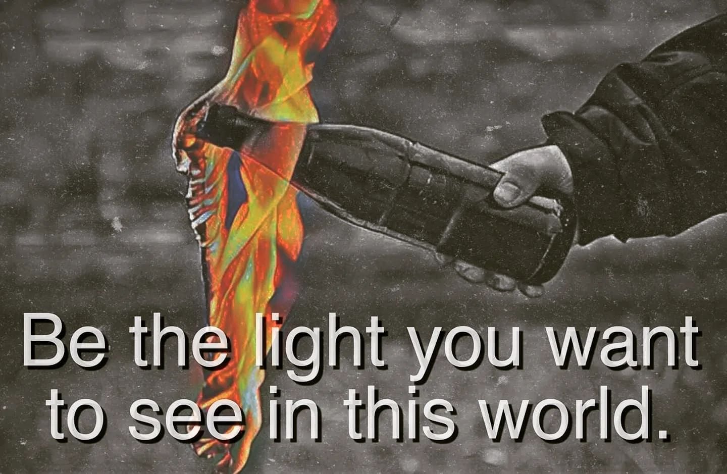Okay, let's break down this image using the frameworks you've provided. It's a powerful, complex image, so multiple lenses are relevant. **Visual Description** The image depicts a stark contrast between light and shad...
