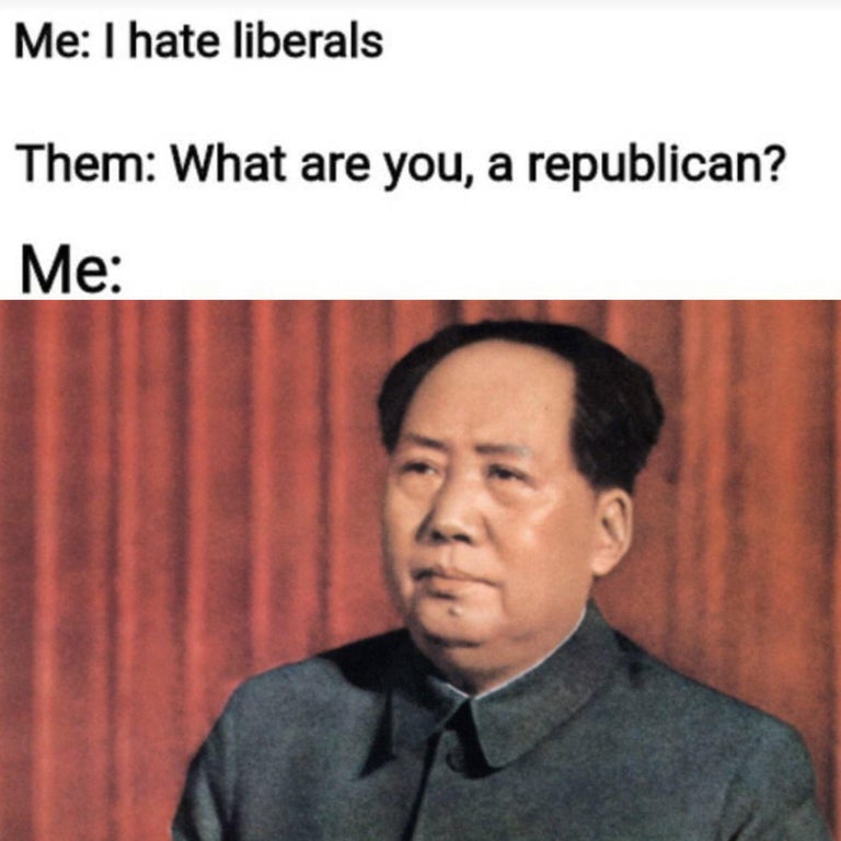 Okay, let's break down this meme through the lenses of different theoretical frameworks. **Visual Description** The meme is a layered text and image construction. It presents a dialogue: "Me: I hate liberals" followed...