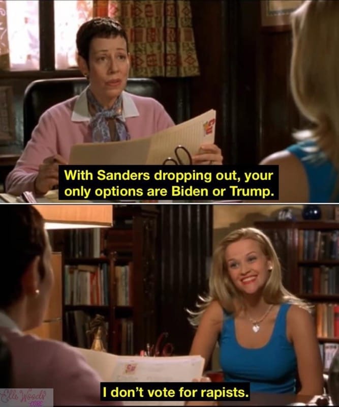 Okay, let's break down this image from *Legally Blonde* through various critical theory lenses. **Visual Description** The image is a screenshot from the film *Legally Blonde*. It's split into two panels. * **Top Pane...