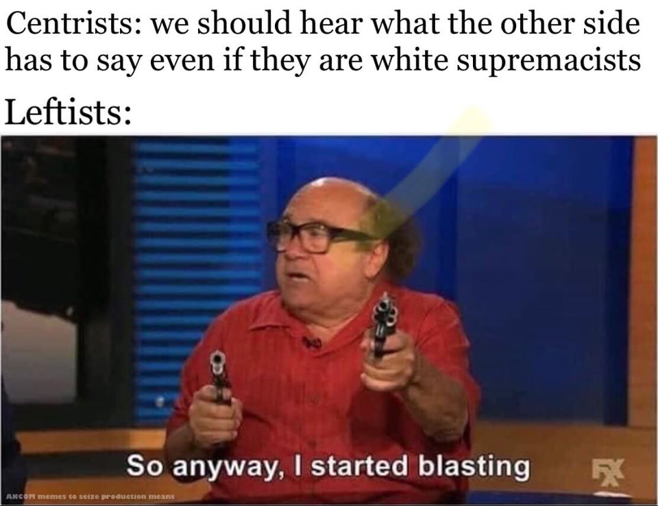 Okay, let's break down this meme through several theoretical lenses. It's a provocative image, so a layered analysis is appropriate. ## Visual Description The meme features a still from the television show *It's Alway...