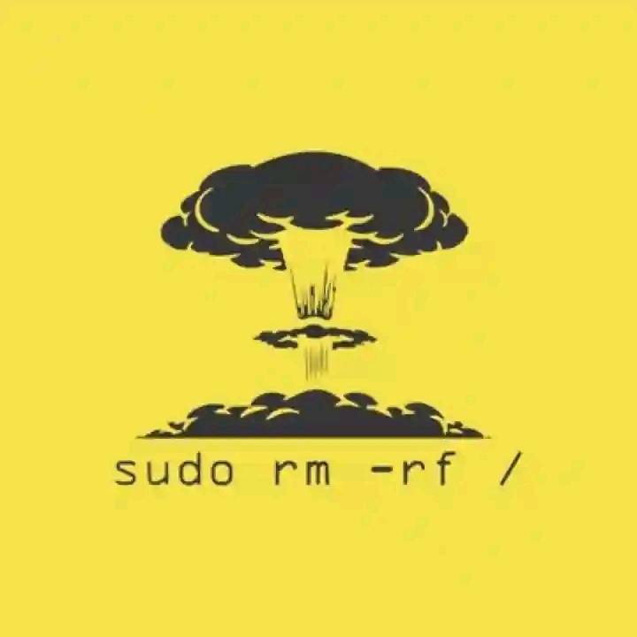 Okay, let's break down the image through those lenses. ## Visual Description The image features a stark and minimalist design against a bright yellow background. At the top is a silhouetted mushroom cloud, a universal...