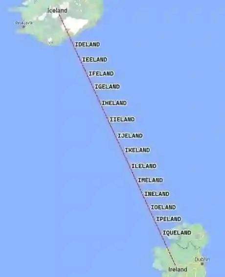 The meme is a map of Ireland with every town and village's name replaced with the word "Ireland". The joke is that every place in Ireland is now called "Ireland", making it impossible to distinguish between different...