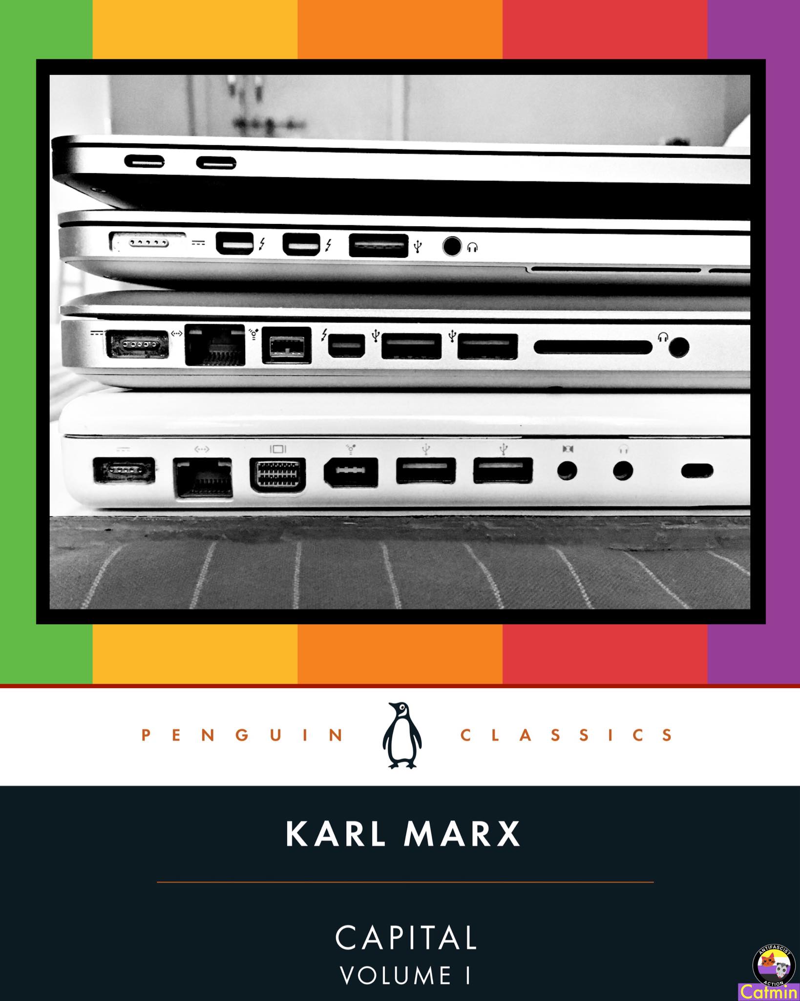 Okay, here's a breakdown of the image, with analysis tailored to the requested theoretical frameworks where applicable. ## Visual Description The image is a book cover for the Penguin Classics edition of Karl Marx’s *...