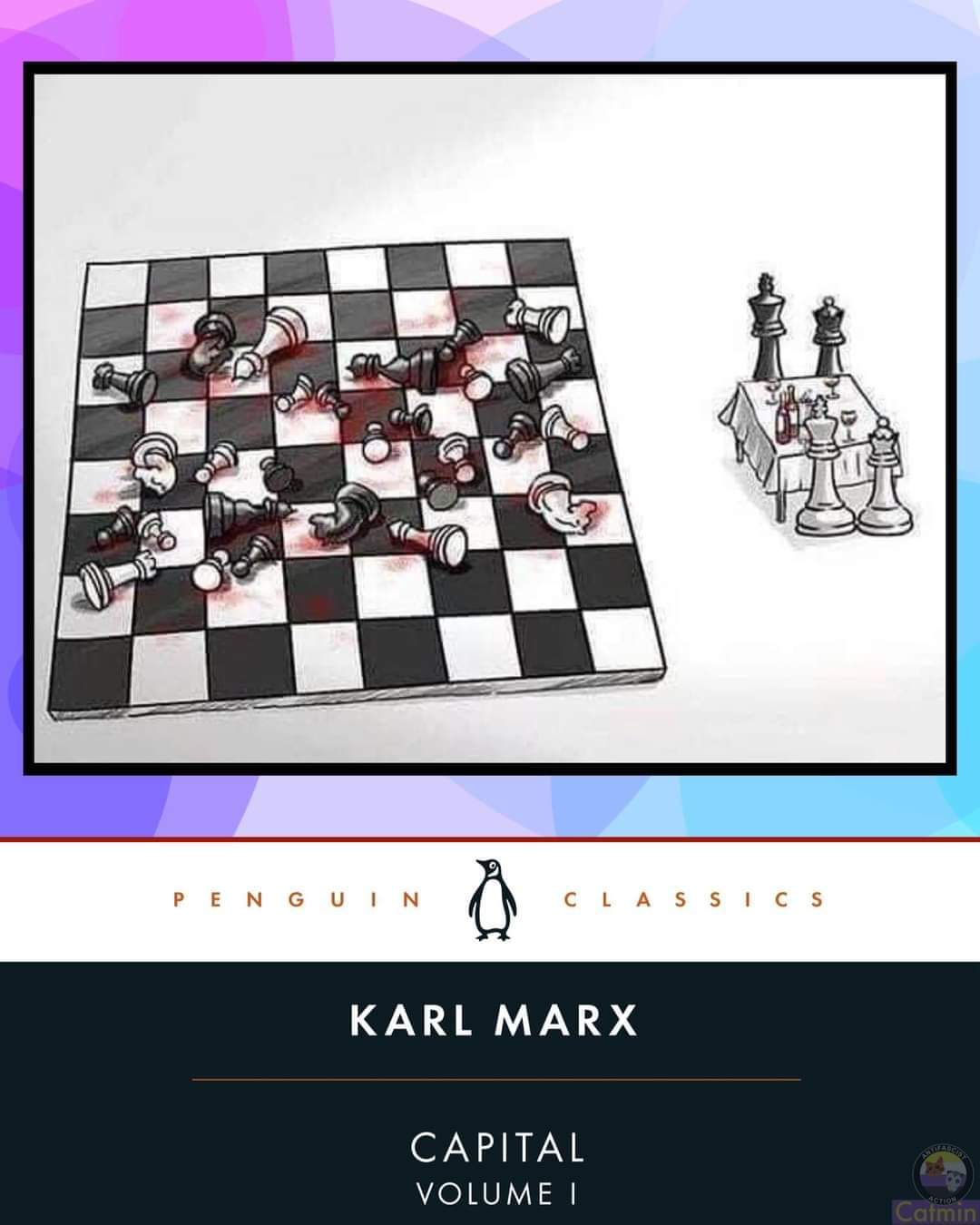 Okay, here's an analysis of the image, broken down into sections as requested, covering applicable theoretical lenses. **Visual Description** The image depicts the cover of a Penguin Classics edition of Karl Marx’s *C...