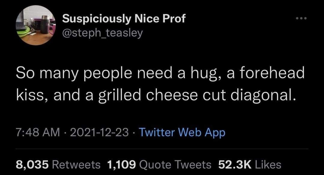 Okay, let's break down this Twitter post through the lenses you've requested. It's a surprisingly rich little statement! **Visual Description** The image is a screenshot of a Twitter post. At the top is a circular pro...