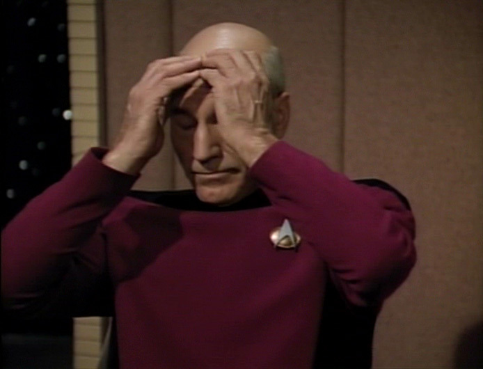 Okay, here’s an analysis of the image of Captain Picard with his hands to his head, broken down into the requested theoretical frameworks where applicable. Given the image's emotional core, several theories will be mo...