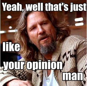 Here's a breakdown of the image, employing relevant theoretical frameworks where applicable. **Visual Description** The image is a meme featuring Jeff Bridges as "The Dude" from the film *The Big Lebowski*. He is show...