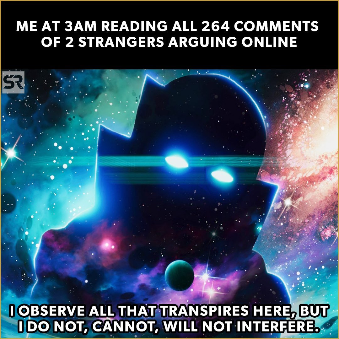 Okay, let's break down this meme using the requested theoretical frameworks. It's a rich image, lending itself to some interesting analysis. **Visual Description** The image features a dark, cloaked, and potentially r...