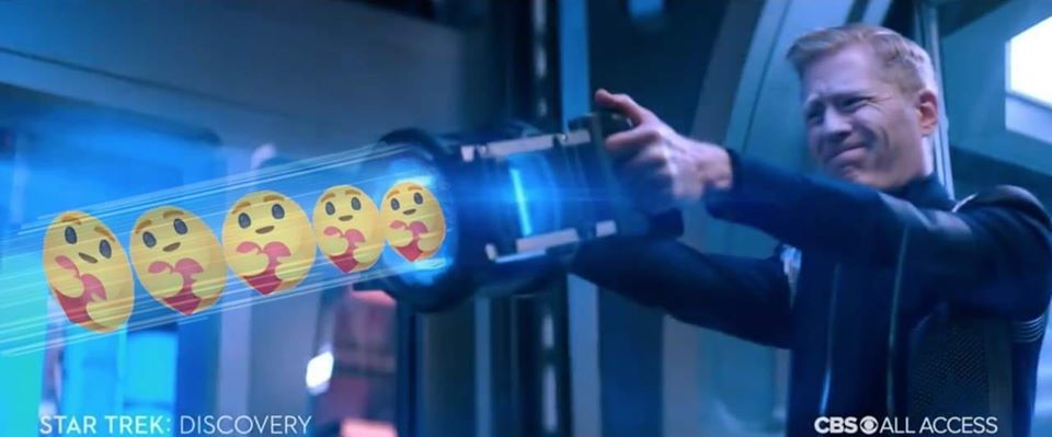 Okay, let's break down this image from *Star Trek: Discovery* with the requested theoretical lenses. This is a complex image, so we'll try to apply these analyses thoughtfully. It's worth noting that applying these th...