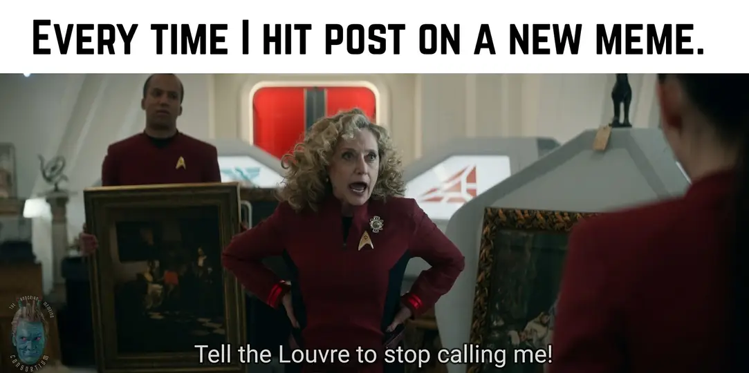 Okay, let's break down this meme using the requested analytical frameworks. **Visual Description** The meme features a still from a scene in *Star Trek: Lower Decks*. It depicts Captain Carol Freeman, animated in a vi...