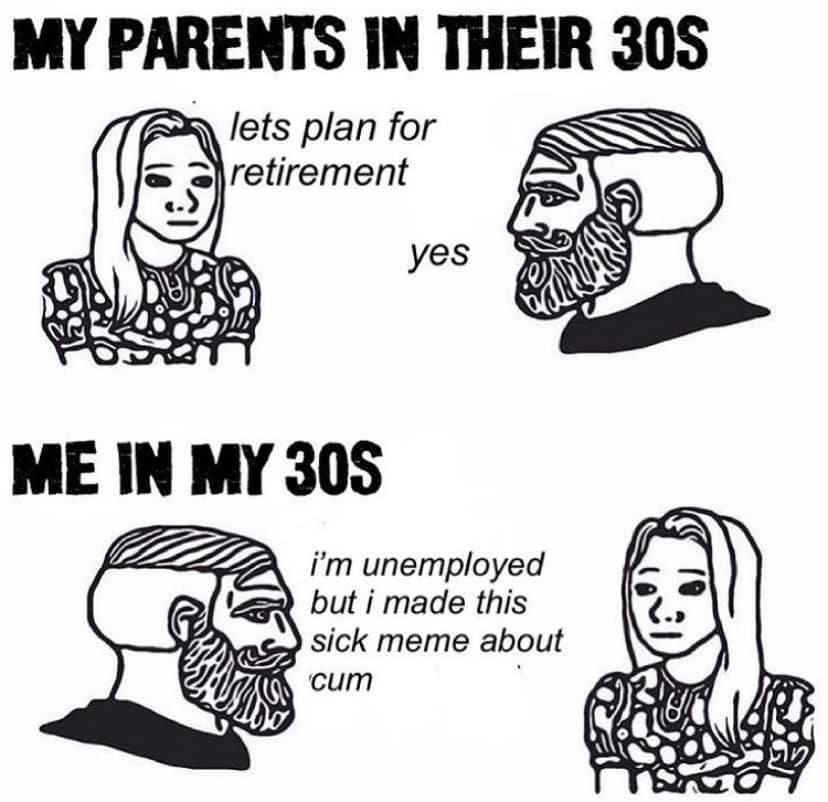 Okay, let's break down this meme through the lenses you've provided. It's a layered image, so we can get quite a bit out of it. **Visual Description** The meme is a two-panel image utilizing a variation of the "Virgin...