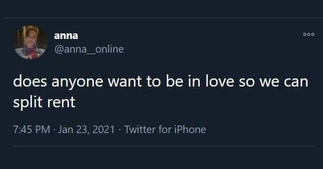 Okay, let's break down this tweet through various theoretical lenses. **Visual Description** The image is a screenshot of a tweet from Twitter. It features the username and profile picture of "anna (@anna_online)." Th...