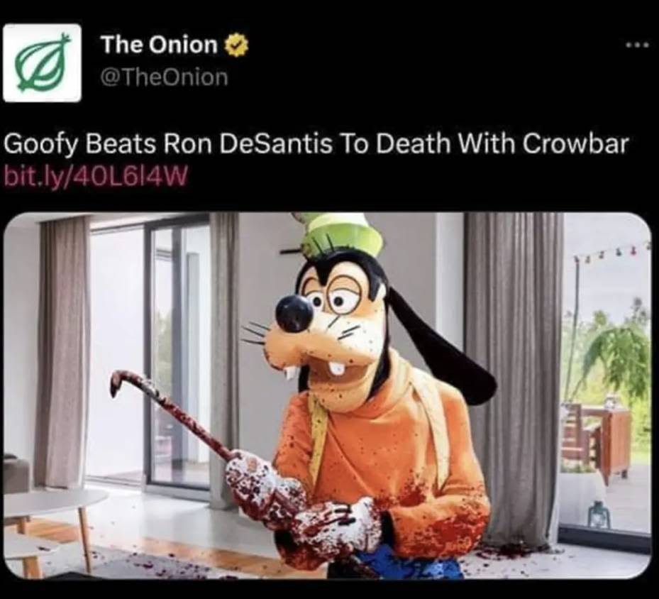 Okay, let's break down this image – a post from satirical news source *The Onion* – through the lenses you've requested. Be aware that applying these dense theoretical frameworks to a comedic image is often about expl...